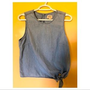 Preppy Chambray J Crew tie tank top 4